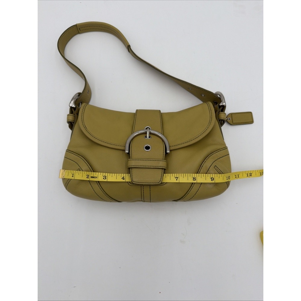 Rare Coach Vintage SMALL 9247 Lime Green Soho Y2K Leather Shoulder Bag - Picture 8 of 13
